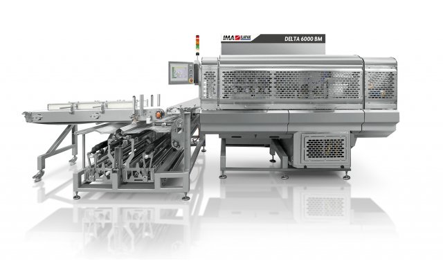 Ima Ilapak Delta 6000 BM horizontal flow wrap form fill and seal flow wrapper packaging machine with film from bottom for meat industry
