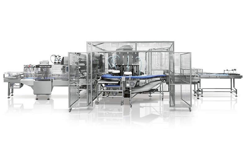 Ima Ilapak Delta VacMap horizontal flow wrap form fill and seal flow wrapper packaging machine with carousel extending shelf life